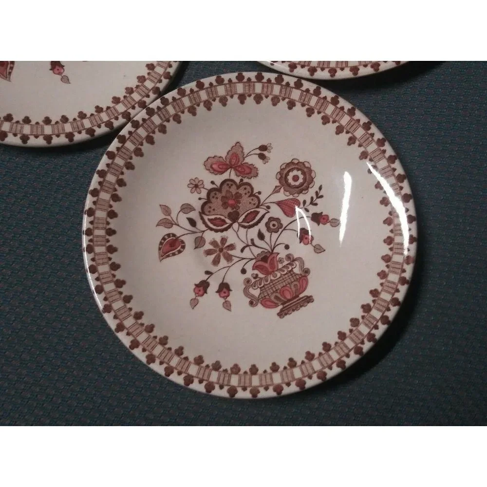 lot of 3 Johnson Brothers saucers Jamestown Staffordshire Old Granite replacemen